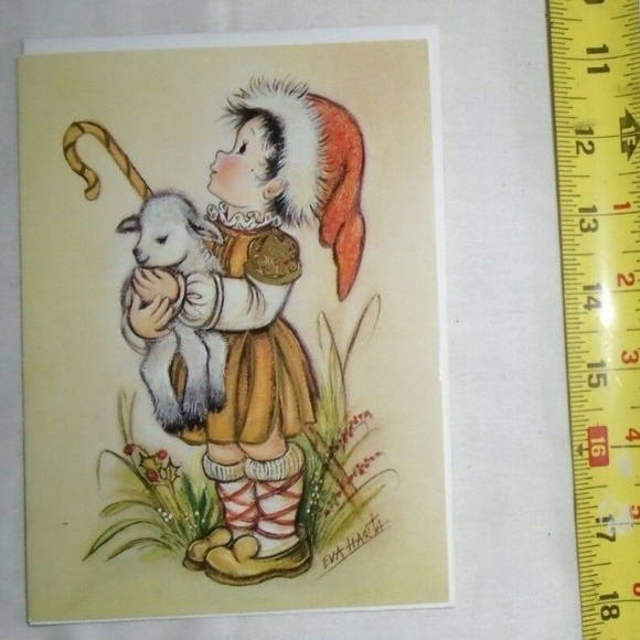 Vintage 1 Eva Harta Christmas Holiday Card